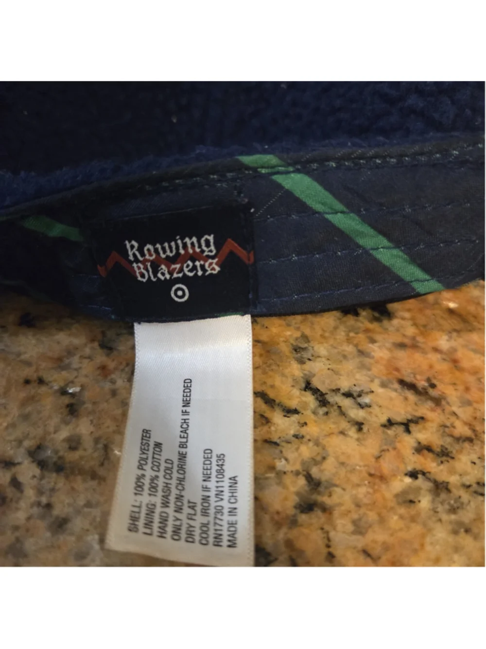 Men's Rowing Blazers Fleece Baseball Hat One Size Navy Blue